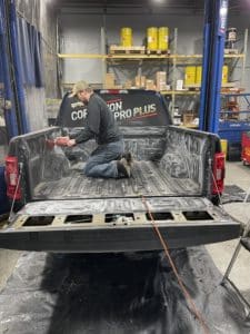 bed with worker before